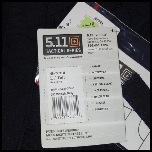 5.11 Tactical Short Sleeve, L/Tall - Picture 2 of 5